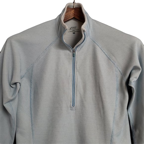 PATAGONIA Light Aqua Long Sleeve 1/2 Zip Pullover - Picture 2 of 6